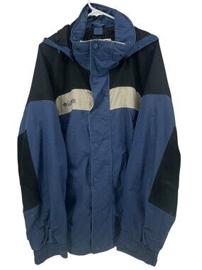 Columbia Men's XL Removable Hooded Jacket Winter SKI Sport Water Resistant